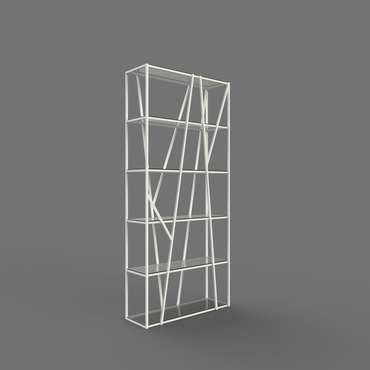 Стеллаж "Olivia" белый с зеркалом (2200х1100х300)