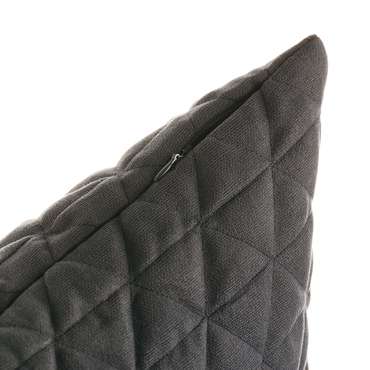 Декоративная подушка Datch 40х40 серого цвета на потайной молнии
