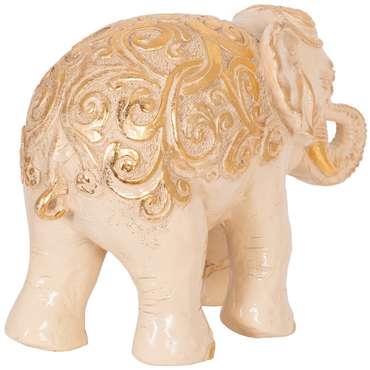 Статуэтка Слон Дели бежево-золотого цвета