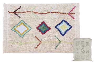 Стираемый ковер Mini Kaarol 70х100 светло-бежевого цвета