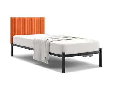Кровать Лофт Mellisa Steccato 90х200 оранжевого цвета без подъемного механизма