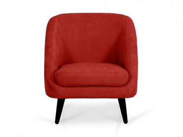 Кресло Corsica красного цвета с черными ножками 