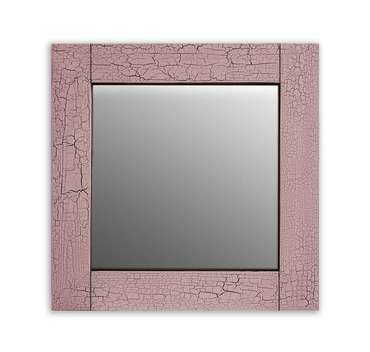 Настенное зеркало Кракелюр 50х65 розового цвета