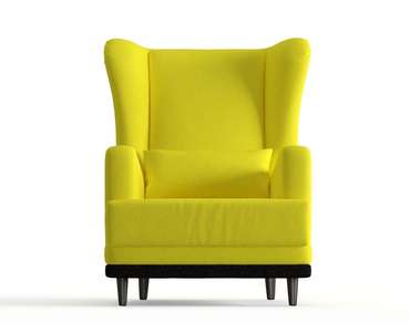 Кресло Грэмми в обивке из рогожки желтого цвета