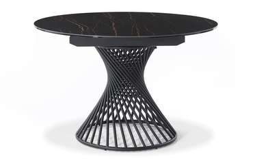 Раздвижной обеденный стол Tornado черного цвета