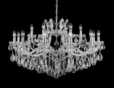 Большая люстра Hollywood SP12+6 Chrome (металл, цвет хром)