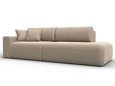 Диван-кровать Лига 036 Модерн бежевого цвета с левым подлокотником