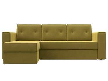 Угловой диван-кровать Принстон желтого цвета левый угол 