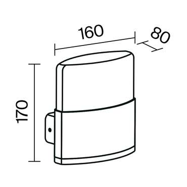 Настенный светильник (бра) Outdoor O442WL-L12GF3K1 Rom Outdoor