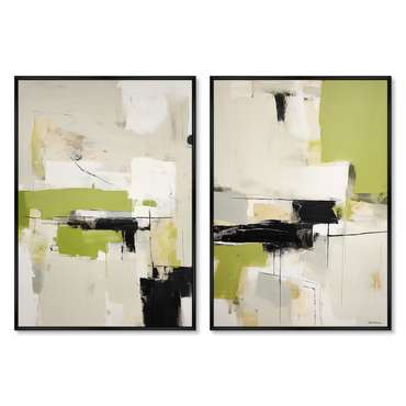 Набор из двух репродукций картин Landscape collection, In green, 2024г.