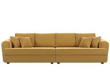 Прямой диван-кровать Милтон желтого цвета