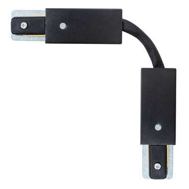 Коннектор гибкий для шинопровода Track accessories черного цвета