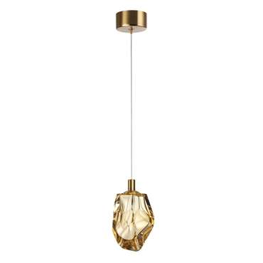 Подвесной светильник Odeon Light Gemme 7111/4LC золотистый/янтарное стекло/металл IP20 LED 4W 300Лм 3000K 200° 220V