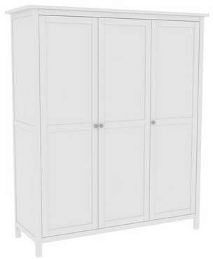 Шкаф трёхдверный Кантри белого цвета