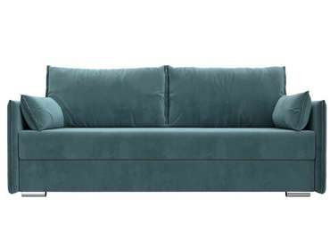 Прямой диван-кровать Сайгон бирюзового цвета