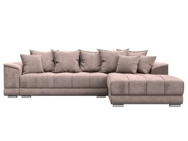 Угловой диван-кровать НордСтар бежевого цвета правый 