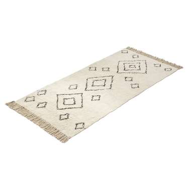 Ковер берберский из коллекции Ethnic 70x160 белого цвета