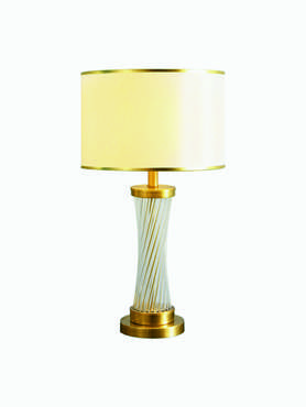 Настольная лампа Riccarda бело-золотого цвета