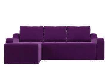 Угловой диван-кровать Элида фиолетового цвета левый угол