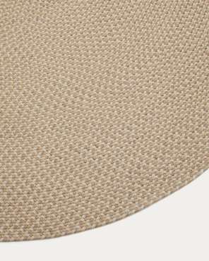 Овальный ковер Rodhe 160x230 бежевого цвета
