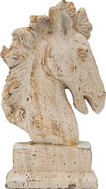 Фигурка декоративная S Лошадь бело-бежевого цвета