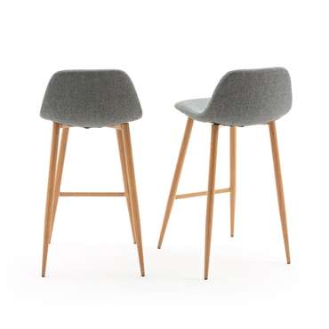 Комплект из двух барных стульев Nordie серого цвета