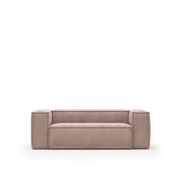 Двухместный диван Blok Pink с вельветовой обивкой