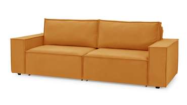 Прямой диван-кровать Софт 2 оранжевого цвета