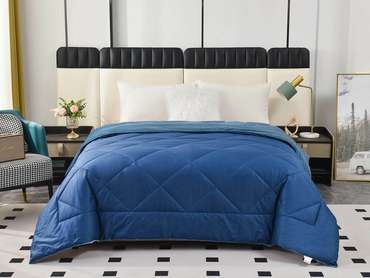 Одеяло Монако 160х220 синего цвета