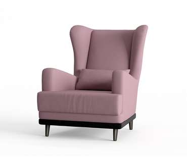 Кресло Грэмми в обивке из велюра темно-розового цвета