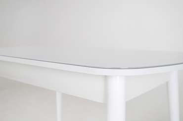 Раздвижной обеденный стол Хоста белого цвета
