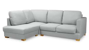 Угловой диван-кровать Плимут светло-серого цвета