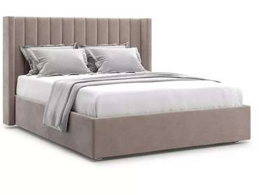 Кровать Premium Mellisa 2 160х200 бежево-коричневого цвета с подъемным механизмом 