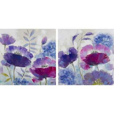 Картина 80 x 3,5 x 80 cm Shabby Chic (2 штук)