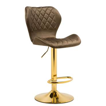 Барный стул Porch коричнево-золотого цвета