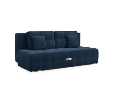 Прямой диван-кровать Марсель 4 темно-синего цвета