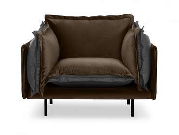 Кресло Barcelona серо-коричневого цвета