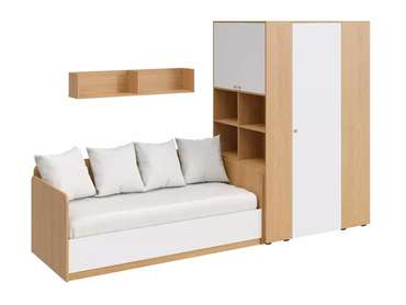 Комплект мебели для детской Play 18 бело-бежевого цвета