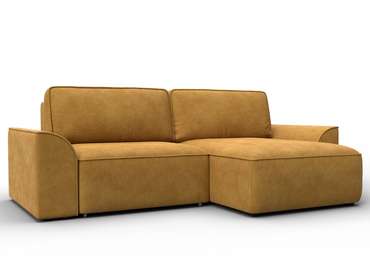 Угловой диван-кровать Лига-048 желтого цвета