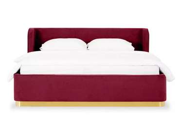 Кровать Vibe 160х200 бордового цвета с подъемным механизмом