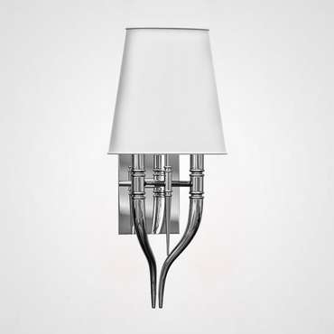 Настенный светильник Crystal Light Brunilde Ipe Cavalli S бело-серебряного цвета