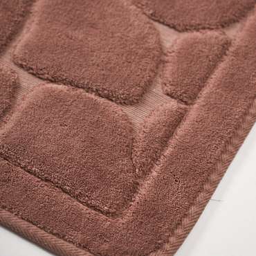 Набор из двух ковриков для ванной Hali бордово-коричневого цвета