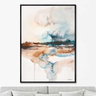 Репродукция картины на холсте Предвечерье над лесом, 2025г.