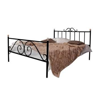 Кованая кровать Оливия 160х200 черного цвета