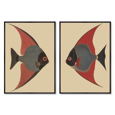 Набор из двух репродукций картин Angel Fish 2024 год