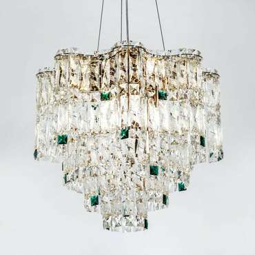 Подвесная люстра ML.2315.9 GD (хрусталь, цвет прозрачный)