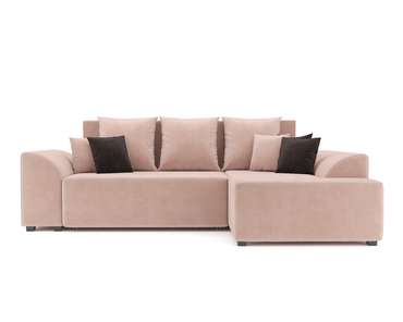 Угловой диван-кровать Каскад бежевого цвета правый угол