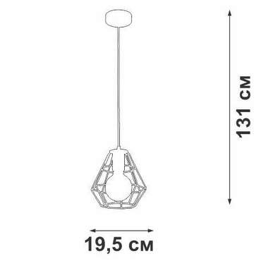 Подвесной светильник V4389-1/1S (металл, цвет черный)