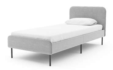 Кровать Элиса 90х200 светло-серого цвета без подъемного механизма