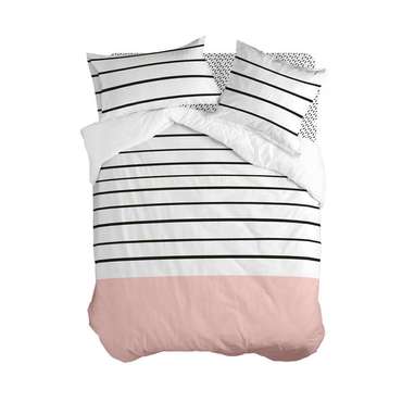 Пододеяльник Blanc Blush 155х220 бело-розового цвета
